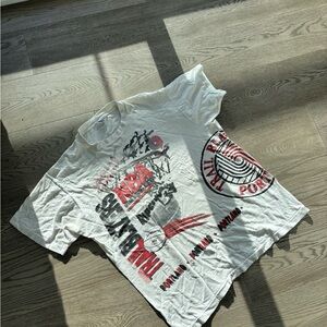 Portland Blazers Salem Vintage  White Graphic T-Shirt